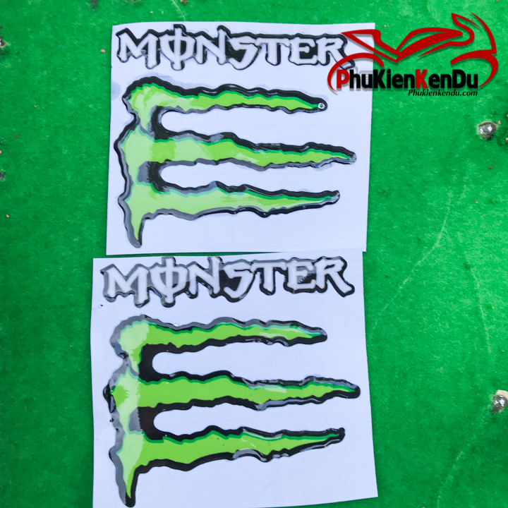 TEM CHỮ NỔI MONSTER COMBO 2 TẤM LOẠI LỚN